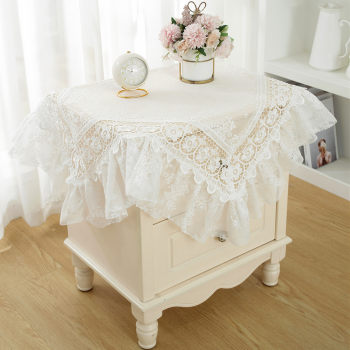 Ins style retro french lace bedside tablecloth tablecloth fresh cover printer microwave oven household dust cover Ins style retro french lace bedside tablecloth tablecloth fresh cover printer microwave oven household dust cover