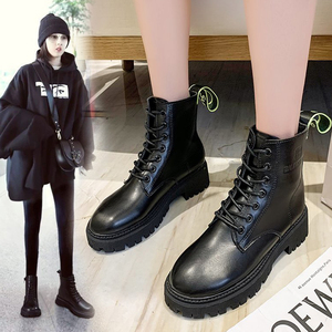 真皮马丁靴女英伦风时尚百搭短靴瘦瘦靴