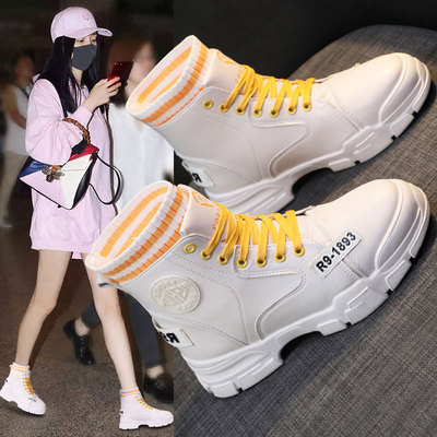 网红爆款单靴帅气马丁靴女英伦风百搭短靴