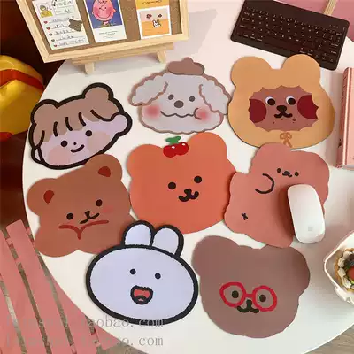Korean version of ins cartoon bear mouse pad cute computer student office non-slip waterproof thick creative table cushion