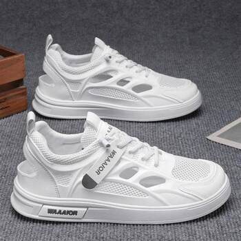 Kaili goods selected summer men's shoes new breathable hollow hole hole shoes white shoes net shoes men's casual sneakers