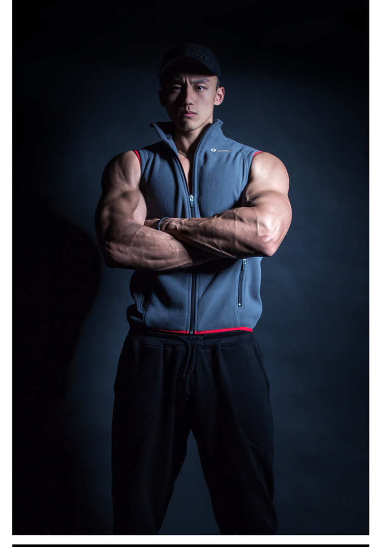 Monster Guardians Guardian Shield Series Mùa thu Nhẹ Mùa đông ấm áp Mùa thu / Mùa đông Lông cừu Thể thao Vest áo khoác asics
