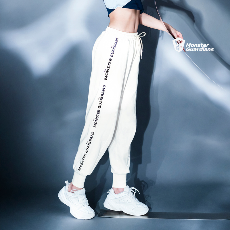 Monster Guardians Autumn and Winter Webbing Slimming Sports Pants Women's Casual Loose Jogger Sweatpants