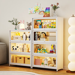 Three Arrows Bookcase Pain Cabinet kids Bookshelf Floor For Home Living Room Dust-proof Glass Door Display Cabinet Storage Cabinet Storage Cabinet