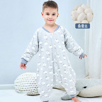 Childrens silk sleeping bag baby mulberry silk sub-leg baby autumn winter at constant temperature and warmth in children 3-one-year-old 2