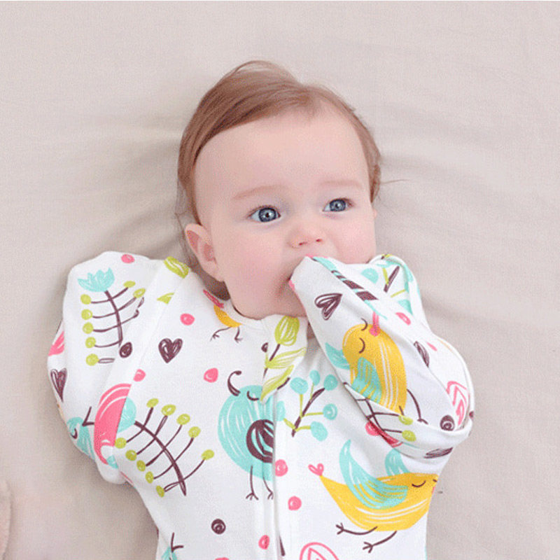 Baby anti-jump sleeping bag Surrender type newborn toddler anti-shock sleeping artifact Anti-shock sky jump summer thin section