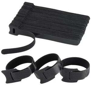Self-Adhesive Velcro Cable Management Tape with Cat Head Design, Anti-Falling, Cable Tie, Data Cable Bundling Tape, Cable Ties
