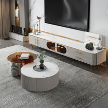 TV Cabinet Living Room 2021 New Modern Minima Small Family Type Bedroom Light Lavish Rockboard Tea Table TV Cabinet Combo