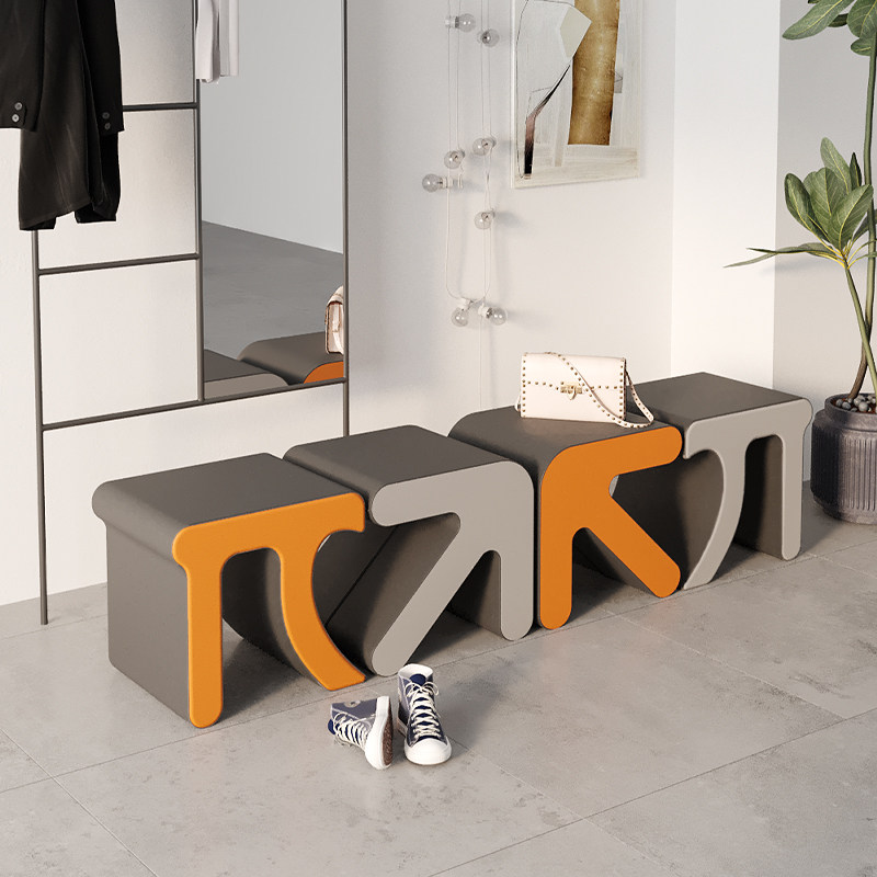 Change shoe stool home door light luxury small stool clothing store fitting room rest stool creative door can sit and wear shoe stool
