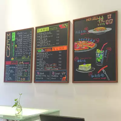 Magnetic hanging small blackboard wall shop commercial hand-painted menu board home children's drawing board stall Billboard