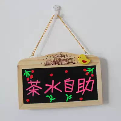 European and American wind hanging small blackboard whiteboard double-sided available shop business welcome to write fluorescent pen chalk