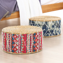 Tea ceremony straw tatami mat meditation and Buddha worship mat thickened meditation mat ground cushion rattan woven pu mat pu grass futon