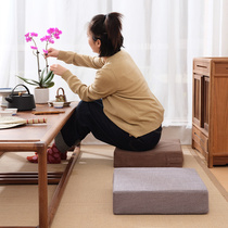 Linen cushion floor Removable and washable winter thickened futon Japanese-style square living room Bedroom tatami coffee table cushion