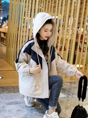 2021 early spring new women's short coat women's small 2021 spring tooling thin harbor flavor Pike windbreaker