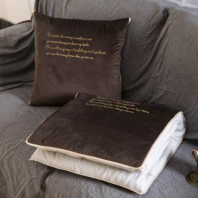 Car car car pillow quilt dual-use car car car cushion Audi gray crystal velvet pillow