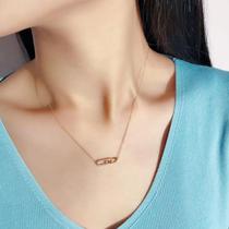 18K Gold Courting Wedding Diamond Pendant Real Drill Ring Naked Diamond Ring Designation Made Platinum Diamond Necklace Woman