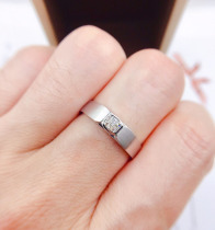 18K gold courting for marriage mens diamond ring naked drill for ring custom platinum 1 carat real diamond ring man