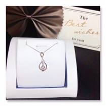 18K Gold Courting Wedding Diamond Pendant Real Drill Ring Naked Diamond Ring Designation Made Platinum Diamond Necklace Woman