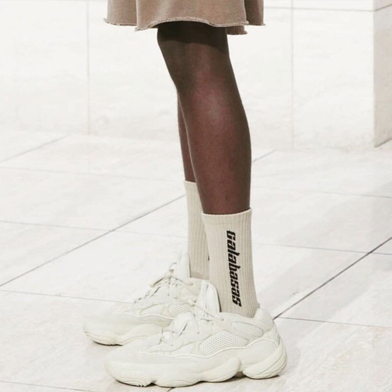Yeezy Season 6 Socks Men's Sweat-Absorbent Cotton Socks Calabasas Stockings ins Style Sports Socks