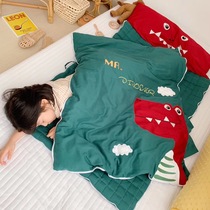 Cotton 60 tribute satin grinding three-dimensional dinosaur baby sleeping bag pure cotton thick winter children anti-kicking can be removed and washed