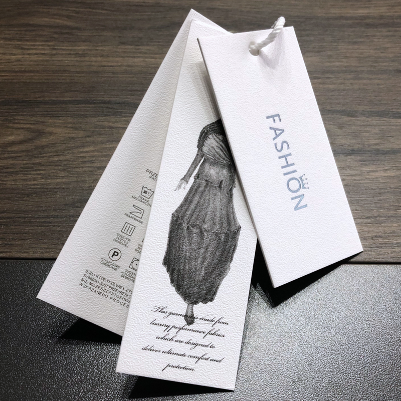 Women's Clothing Hanging set for clothing Trademark book making clothes Customize Home Textile Bag card Printing Design