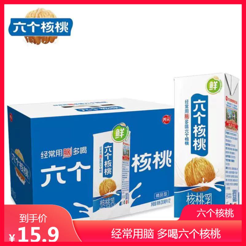 六个核桃官方旗舰店精品型植物蛋白核桃乳250ml*6盒