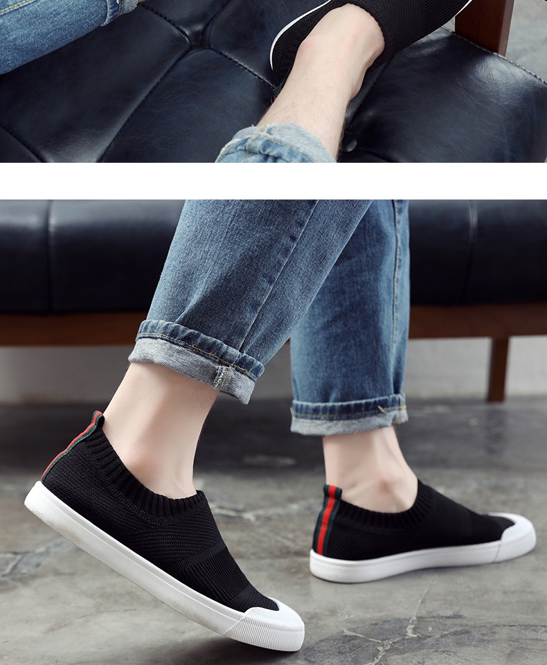2019 mới mùa thu giày đế bệt đế thấp phiên bản Hàn Quốc của xu hướng giày nam hoang dã một đôi giày lười - Plimsolls giày thể thao trắng