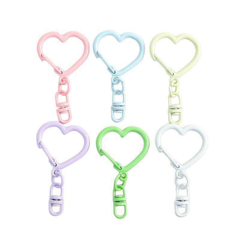 Colorful Zinc Alloy Heart-Shaped Buckle with Figure-Eight Buckle DIY Jewelry Keychain Pendant Doll (A00119)