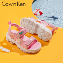 cawinken Girls Sandals brand new middle big child summer princess girl soft bottom non-slip childrens beach shoes