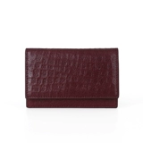 SEPTEMBER 27 DESIGNS Кожаная сумка через плечо для визитных карточек, картхолдер, воловья кожа, из натуральной кожи, крокодиловый принт