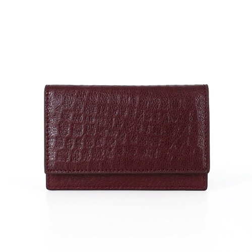 SEPTEMBER 27 DESIGNS Кожаная сумка через плечо для визитных карточек, картхолдер, воловья кожа, из натуральной кожи, крокодиловый принт