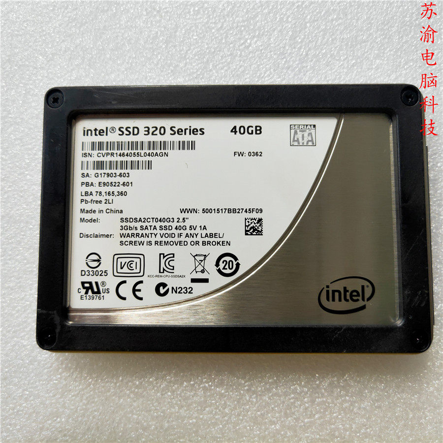 Original fit IntelIntel320 Series 2 5 inch SATA 40G 80G 160G 300G 300G State Hard disc SSD