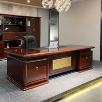 New Chinese style boss desk simple modern solid wood high-end executive desk chairman desk office desk and chair combination furniture