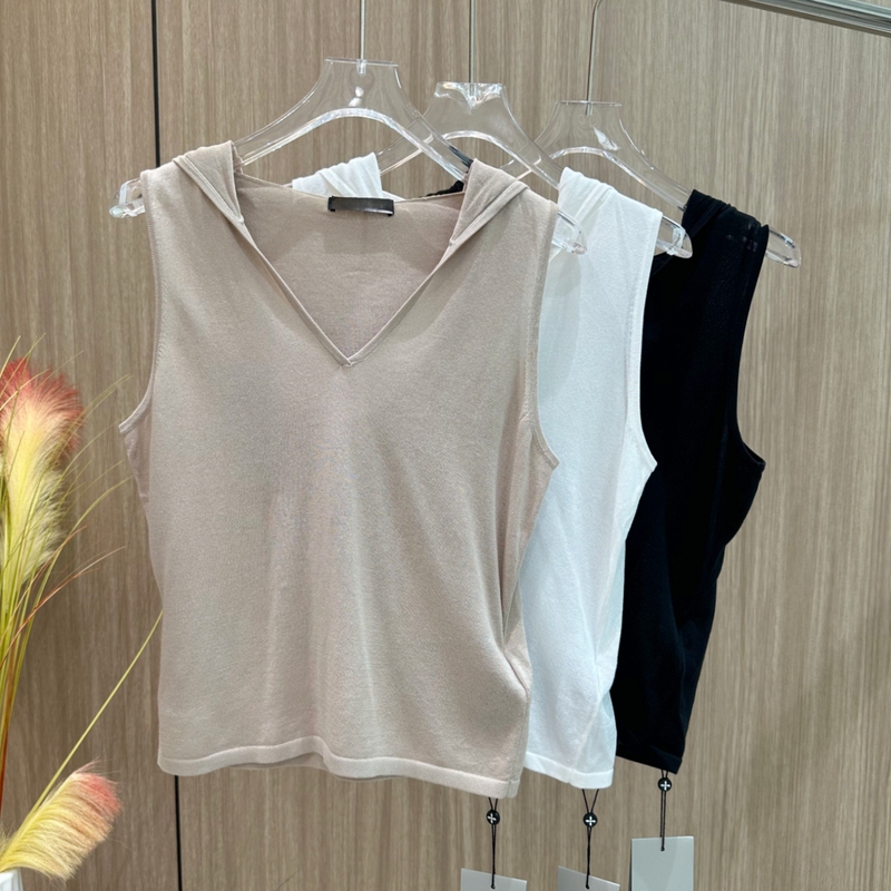 Sk Premium Siren Wanderer Knitted Hooded Vest Slim Fit Sleeveless Top Long Sleeve Thin Sun Protection Hoodie
