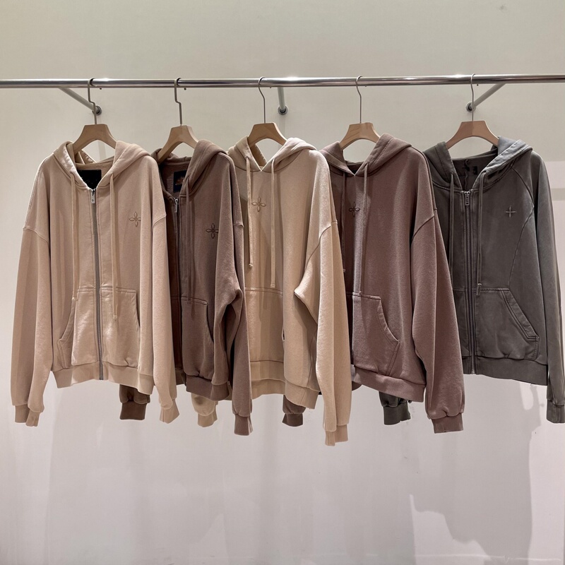 Premium Cross Statue Wide-Zip Hoodie, Cross Pattern Classic Sweatpants, Casual Cardigan Jacket, Camouflage Sweatshirt