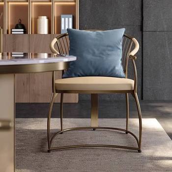 Modern Light Luxury Tea Table and Chair, Master Seat Tea Chair, Armchair, Designer Stainless Steel Balcony Home Tea Brewing Table Master Chair