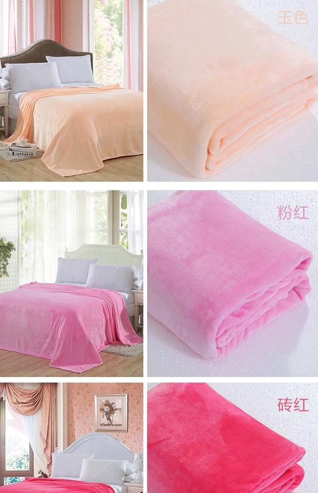 Fale nhung chăn tấm flannel giản dị chăn điều hòa chăn chăn là màu tinh khiết nhung nhung chăn chăn lông cừu nekio