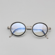 Jiang Wens same ultra-light glasses frame male pure titanium celluloid retro glasses with male trend black frame XYZ001