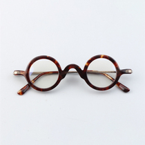 Retro glasses round glasses frame male hand - made plate glasses frame with myopic frame male black frame 10121