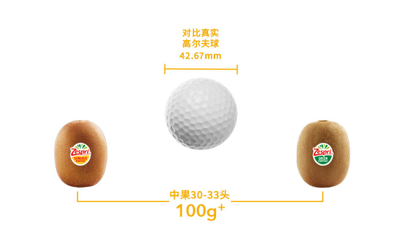 新西兰进口 佳沛Zespri 阳光金奇异果 12个 单枚81-105g 图4
