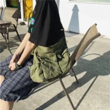 Брендовая сумка на одно плечо для отдыха, вместительный и большой рюкзак для путешествий, сумка через плечо, в корейском стиле, подходит для студента