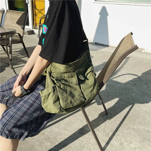 Брендовая сумка на одно плечо для отдыха, вместительный и большой рюкзак для путешествий, сумка через плечо, в корейском стиле, подходит для студента