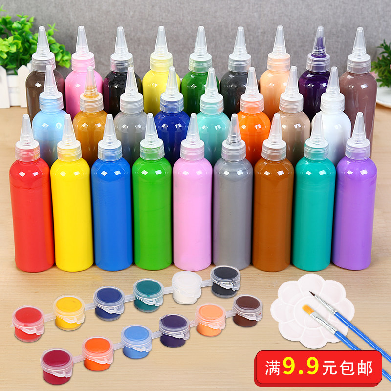 Children's painting pigment 3ml 5ml six-piece simple acrylic pigment kindergarten art diy painting material