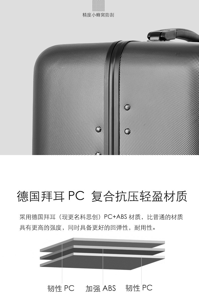 卡斯曼 Caseman 高端旅行箱 拉杆箱 德国拜耳PC 图3
