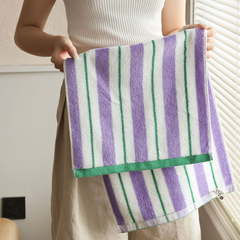 Danish Order Striped Towel, Combed Cotton, Absorbent, Non-Shedding, Unisex Couple Style, All-Cotton Face Towel for Home Use Danish Order Striped Towel, Combed Cotton, Absorbent, Non-Shedding, Unisex Couple Style, All-Cotton Face Towel for Home Use