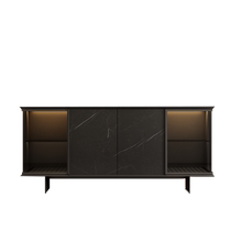 Italian Minimalist Rock Plate Dining Side Cabinet Light Extravagant Advanced Sensuo Sensuata Cabinet Living-room Lockers Glass Wine Water Cabinet Display Cabinet