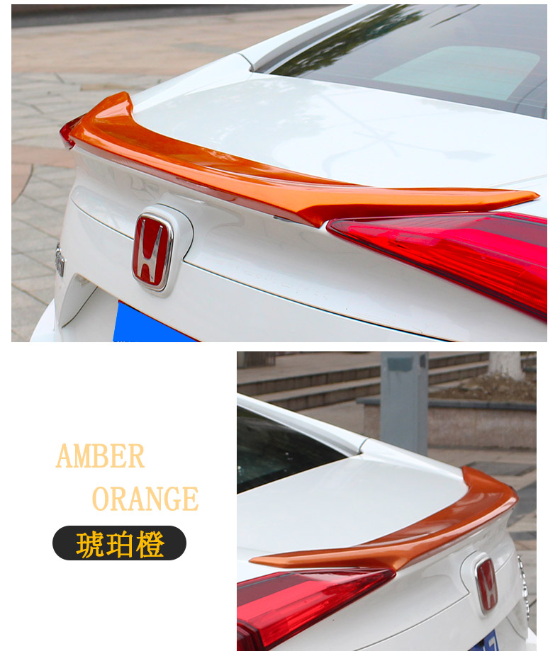 Mười thế hệ đuôi xe 16 đuôi mới Sửa đổi xe máy Honda Civic cánh cố định sơn gốc xe đoạn miễn phí Đuôi gió the thao