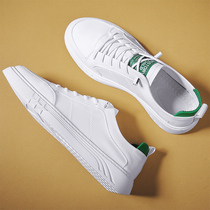 Small White Shoes Mens Summer Thin breathable Light Mens shoes One foot pedal Korean version 100 hitch casual shoes white color Shoe men