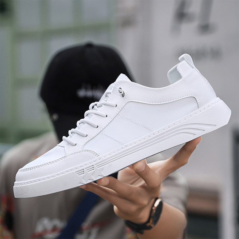 Summer small white shoes men's breathable 100 lap no lace men's shoes 2022 new trendy thin section casual white board shoes male