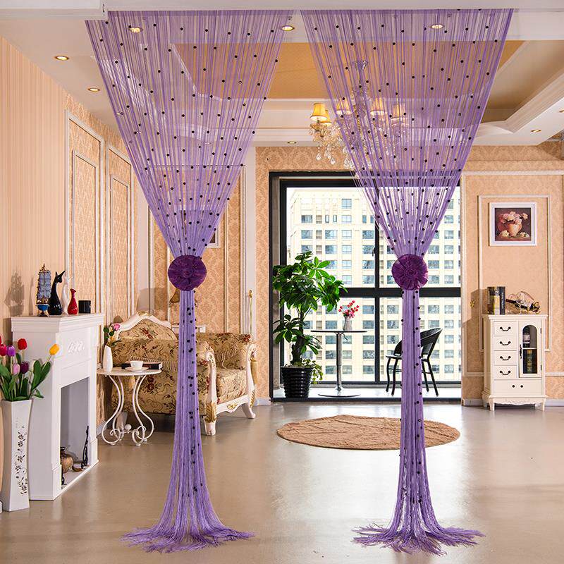 Wedding curtain Wedding door crystal beads home partition wind Chinoiserie decorative pendant chain living room bedroom